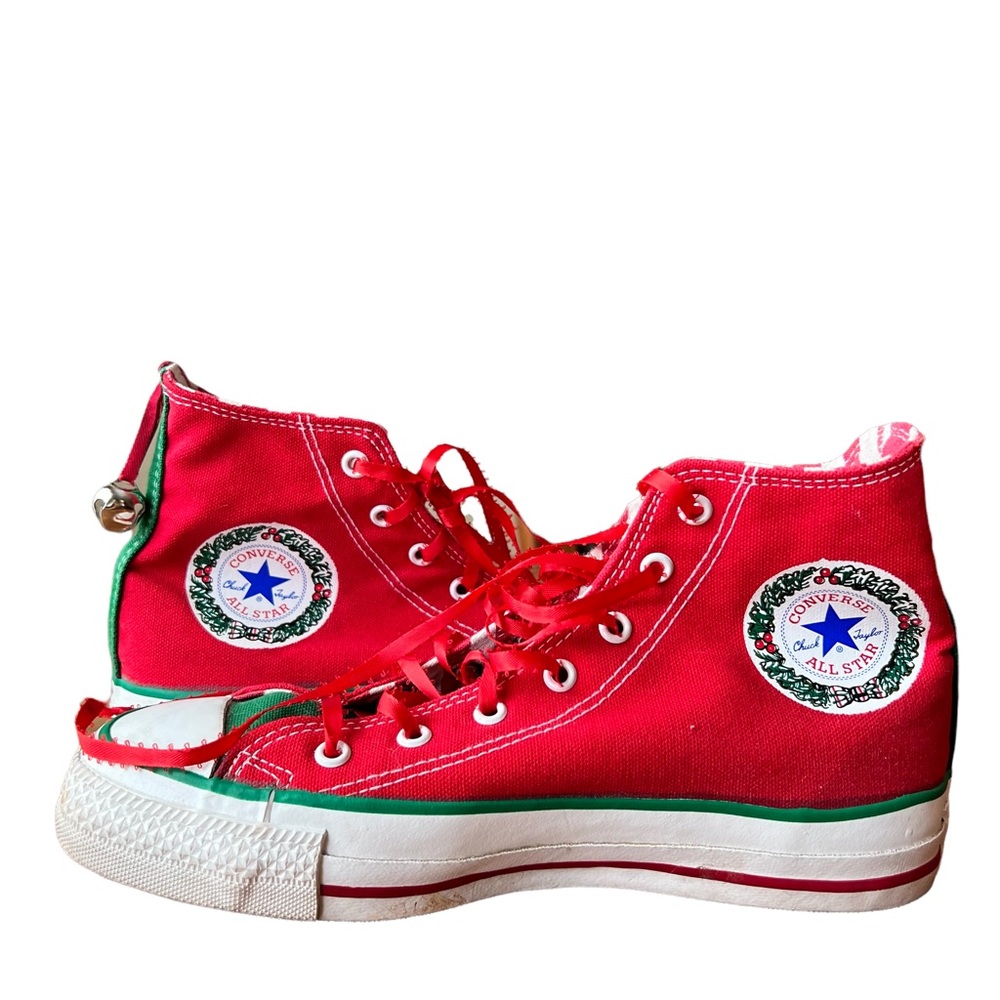 Christmas Holiday Chuck Taylor Converse All Star High Tops With Bells
